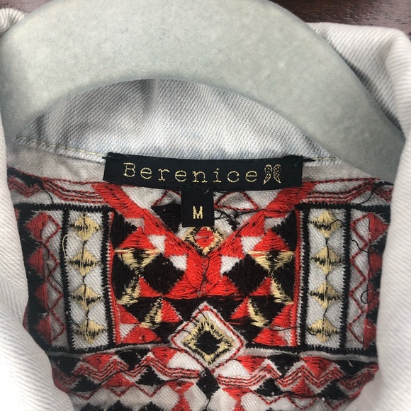 Berenice embroidered jean jacket, made in France, medium - Picture 5 of 9